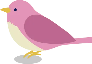 ピンクの鳥